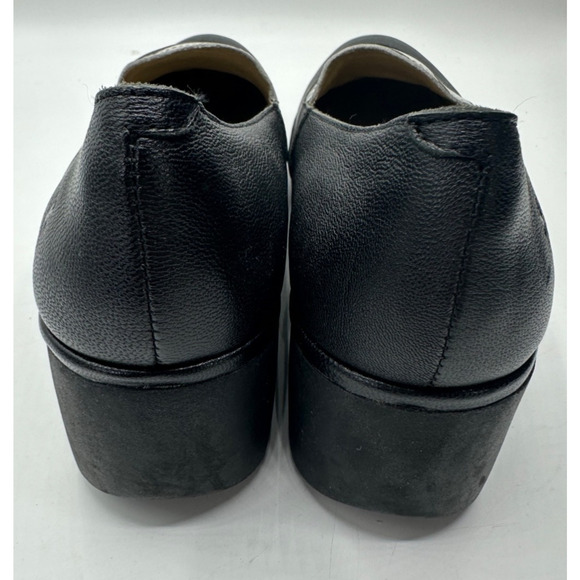 FLY London Leather Slip-Ons Luan Black White Zebra Print Wedge Size 41 (US 10) - Picture 4 of 6